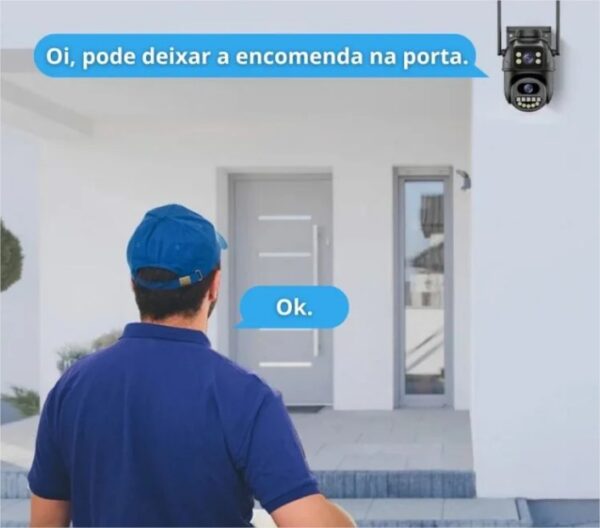 Câmera Wi-Fi Segurança Externa 2 em 1 À Prova D’água IP66 Visão Noturna - Image 5